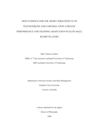 New evidence for the short-term effects of testosterone and cortisol upon athletic performance and training adaptation in elite male rugby players
