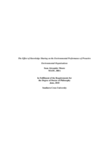 The effect of knowledge sharing on the environmental performance of proactive environmental organisations