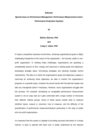 Performance management, performance measurement and/or performance evaluation systems