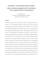 A history of machine gambling in the NSW club industry: from community benefit to commercialisation