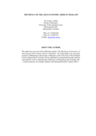 The impact of the Asian economic crisis in Thailand