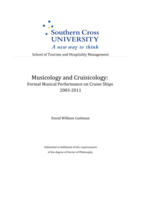 Musicology and cruisicology : formal musical performance on cruise ships 2003-2011