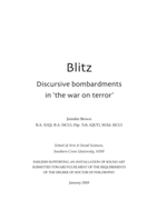 Blitz : discursive bombardments in 'the war on terror'