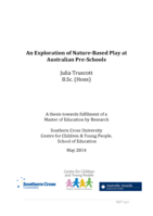 An exploration of nature-based play at Australian pre-schools