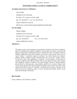 Investigating layout complexity