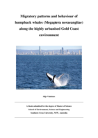 Migratory patterns and behaviour of humpback whales (<em>Megaptera novaeangliae</em>) along the highly urbanised Gold Coast environment