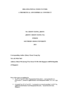 Organizational food culture : a theoretical and empirical construct