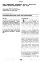 Health care workers’ knowledge of hepatitis C and attitudes towards patients with hepatitis C: a pilot study