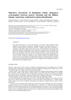 Migratory movements of humpback whales (Megaptera novaeangliae) between Eastern Australia and the Balleny Islands, Antarctica, confirmed by photo-identification