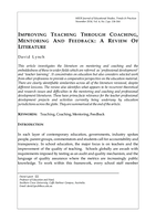 Improving Teaching Through Coaching, Mentoring and Feedback: A Review of Literature