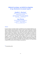 Adjusted earnings: an initial investigation of EPS disclosures in annual reports