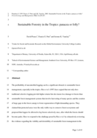Sustainable forestry in the tropics: panacea or folly?