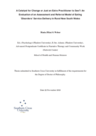 A catalyst for change or just an extra practitioner to see? An evaluation of an assessment and referral model of eating 'disorders' service in delivery in New South Wales