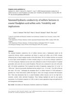 Saturated hydraulic conductivity of sulfuric horizons in coastal floodplain acid sulfate soils: variability and implications