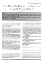 The role of reflective practice in case management