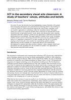 ICT in the secondary visual arts classroom: a study of teachers' values, attitudes and beliefs