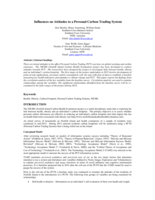 Influences on attitudes to a personal carbon trading system