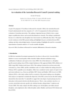 An evaluation of the Australian Research Council's journal ranking
