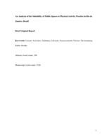 An analysis of the suitability of public spaces to physical activity practice in Rio de Janeiro