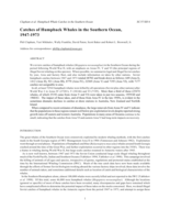 Catches of humpback whales in the Southern Ocean, 1947-1973