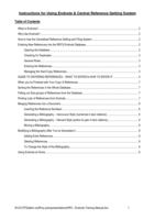 An instructional course in using Endnote and the Central Reference System