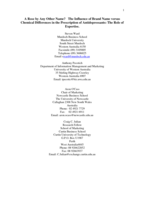 A rose by any other name? the influence of brand name versus chemical differences in the prescription of antidepressants