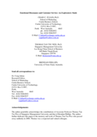 Emotional dissonance and customer service: an exploratory study