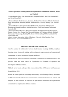 Nurses’ supervisors, learning options and organisational commitment: Australia, Brazil and England