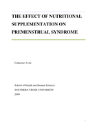 The effect of nutritional supplementation on premenstrual syndrome