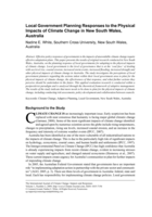 Local government planning responses to the physical impacts of climate change in New South Wales, Australia