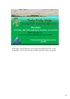 Tooty Fruity Vegie: development and implementation