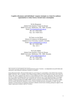 Cognitive dissonance and individuals' response strategies as a basis for audience segmentation to reduce factory farmed meat consumption