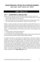 Journal publications: writing tips & authorship guidelines