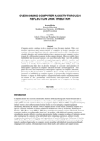 Overcoming computer anxiety through reflection on attribution