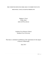 Are committed employees more likely to exhibit innovative behaviour : a social exchange perspective