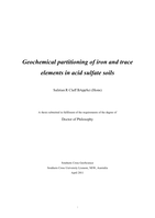 Geochemical partitioning of iron and trace elements in acid sulfate soils