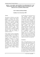 Being a teacher: developing teacher identity and enhancing practice through metacognitive and reflective learning processes