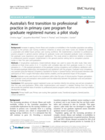 Australia’s first transition to professional practice in primary care program for graduate registered nurses: a pilot study