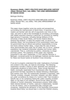 ‘Politics have replaced justice’ (Major Michael Mori, July 2006): the long imprisonment of David Hicks