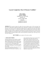 Layout complexity: does it measure usability?