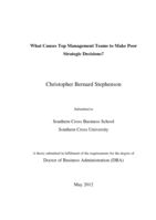 What causes top management teams to make poor strategic decisions?
