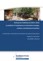 Eliciting and modelling zoo visitors' values as predictors of receptiveness to interpretive messages, emotions and behavioural intentions