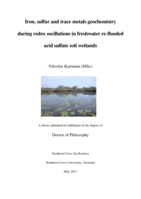 Iron, sulfur and trace metals geochemistry during redox oscillations in freshwater re-flooded acid sulfate soil wetlands