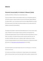 Editorial: Perceived journal quality: an indicator of research quality