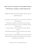 Range extension of a euryhaline crab, Varuna litterata (Fabricius, 1798) (Brachyura: Varunidae), in a climate change hot-spot