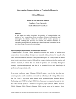Interrogating comprovisation as practice-led research