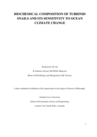 Biochemical composition of turbinid snails and its sensitivity to ocean climate change