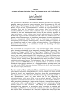 Advances in export marketing theory development in the Asia Pacific region