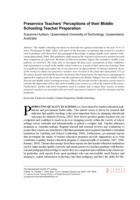 Preservice teachers' perceptions of their middle schooling teacher preparation