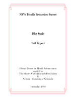 NSW Health Promotion Survey pilot study: full report